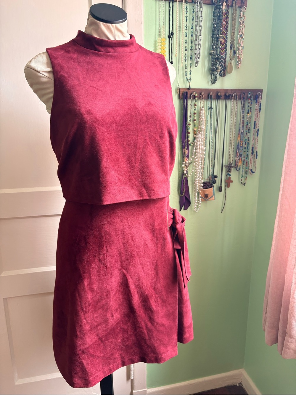 ANTONIO MELANI NWT Sleeveless Burgundy Mini Dress
